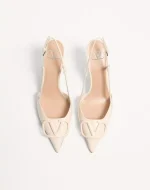 Valentino VLogo Signature Patent Leather Slingback Pump 80Mm - Image 5